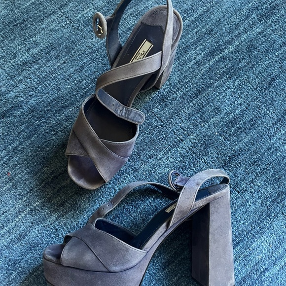 Platform Suede Prada Heels - Picture 4 of 9